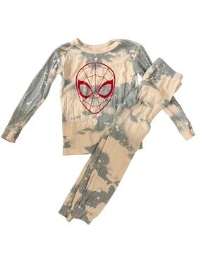 Gap Boys spiderman blue and white tie dye Pajamas - excellent condition size 5